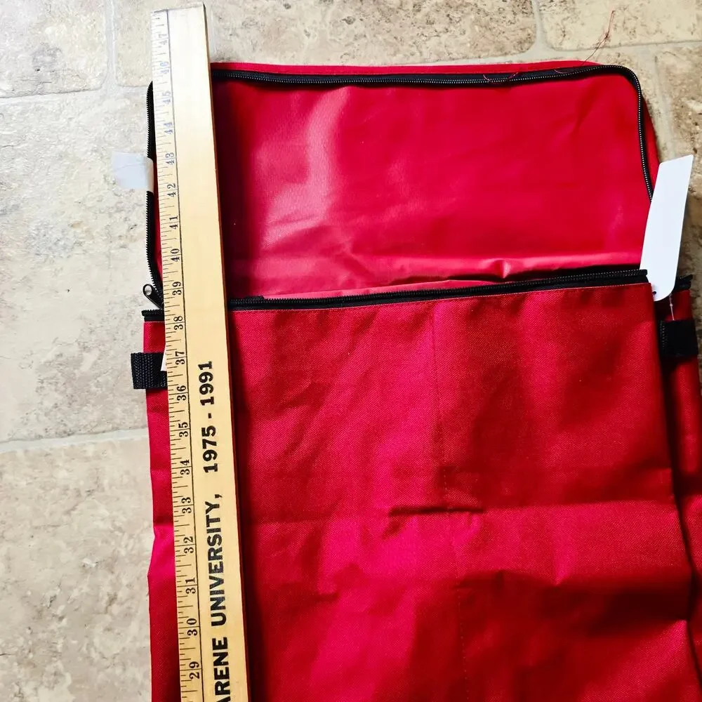 NWOT Santa's Bags Wrapping Paper Storage Bag Red Zippered Top 16